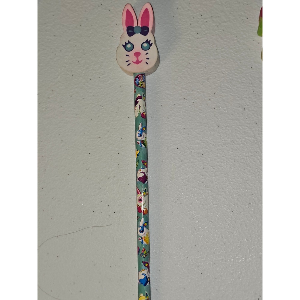 Lisa Frank Easter Bunny Pencil & Eraser